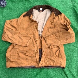 Men's Tan Jacket with Brown Collar